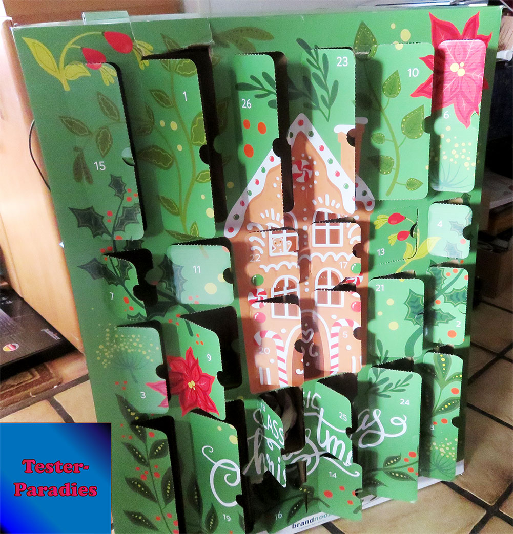 Ganz ähnlich wie der vorjährige Adventskalender sah auch der Brandnooz Classic Adventskalender 2025 aus.
